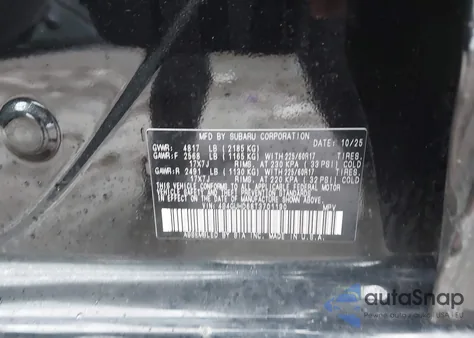 2026 Subaru Crosstrek Premium из США, поврежденный, VIN 4S4GUHD68T3701190